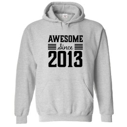 Awesome Since 2013 Unisex Kids & Adult Pullover Hoodie									